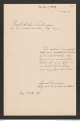 k.k. naturhistorisches Hofmuseum, Intendanzakten 1885-1896 (Hauer), Aktenzahl Z.209/1887, Seite 1